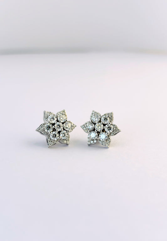 925 Silver Blossom Stud Earrings