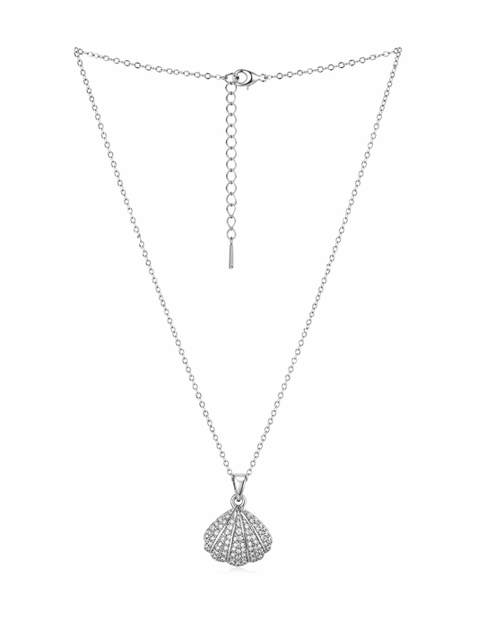 Silver Pearl Shell Necklace