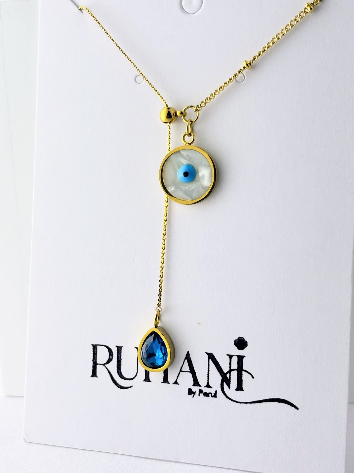 Evil Eye Shield – Stainless Steel Necklace