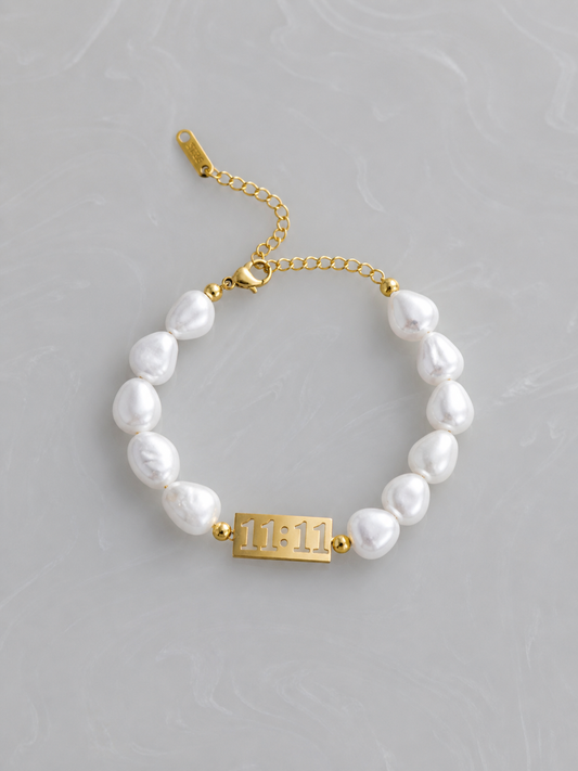 11:11 Pearl Charm Bracelet