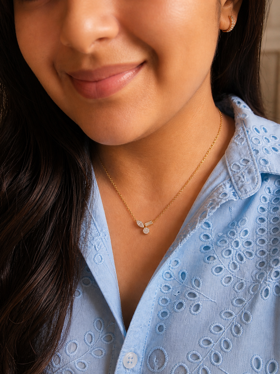 Luna Trio Crystal Necklace