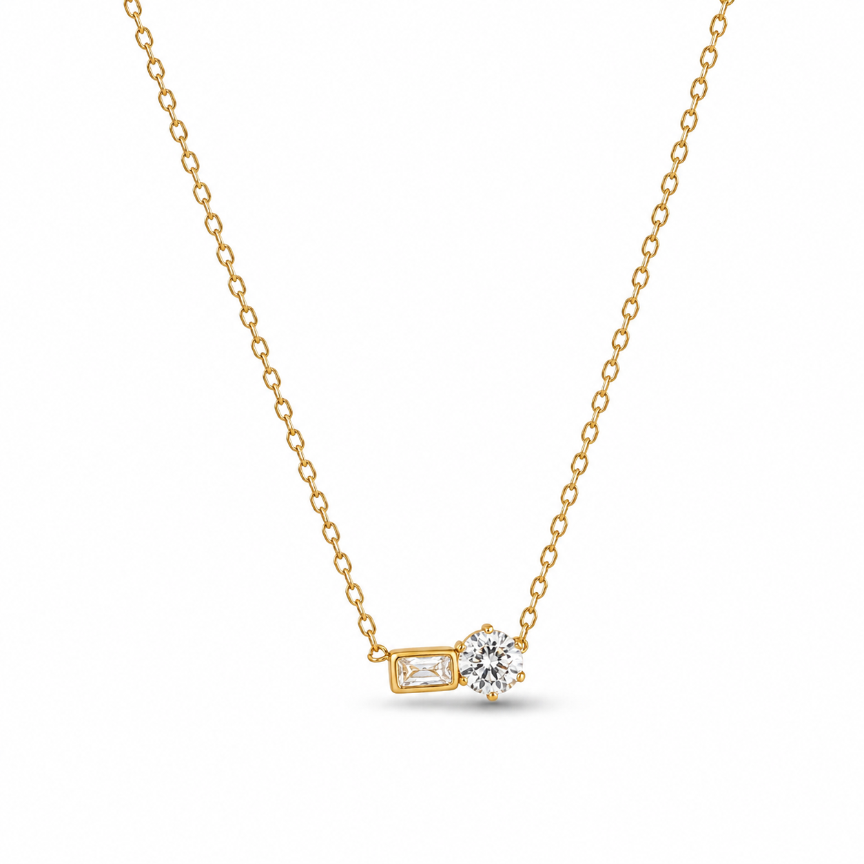 Celeste Duo Crystal Necklace