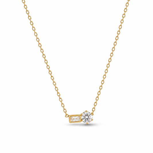 Celeste Duo Crystal Necklace