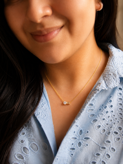 Celeste Duo Crystal Necklace