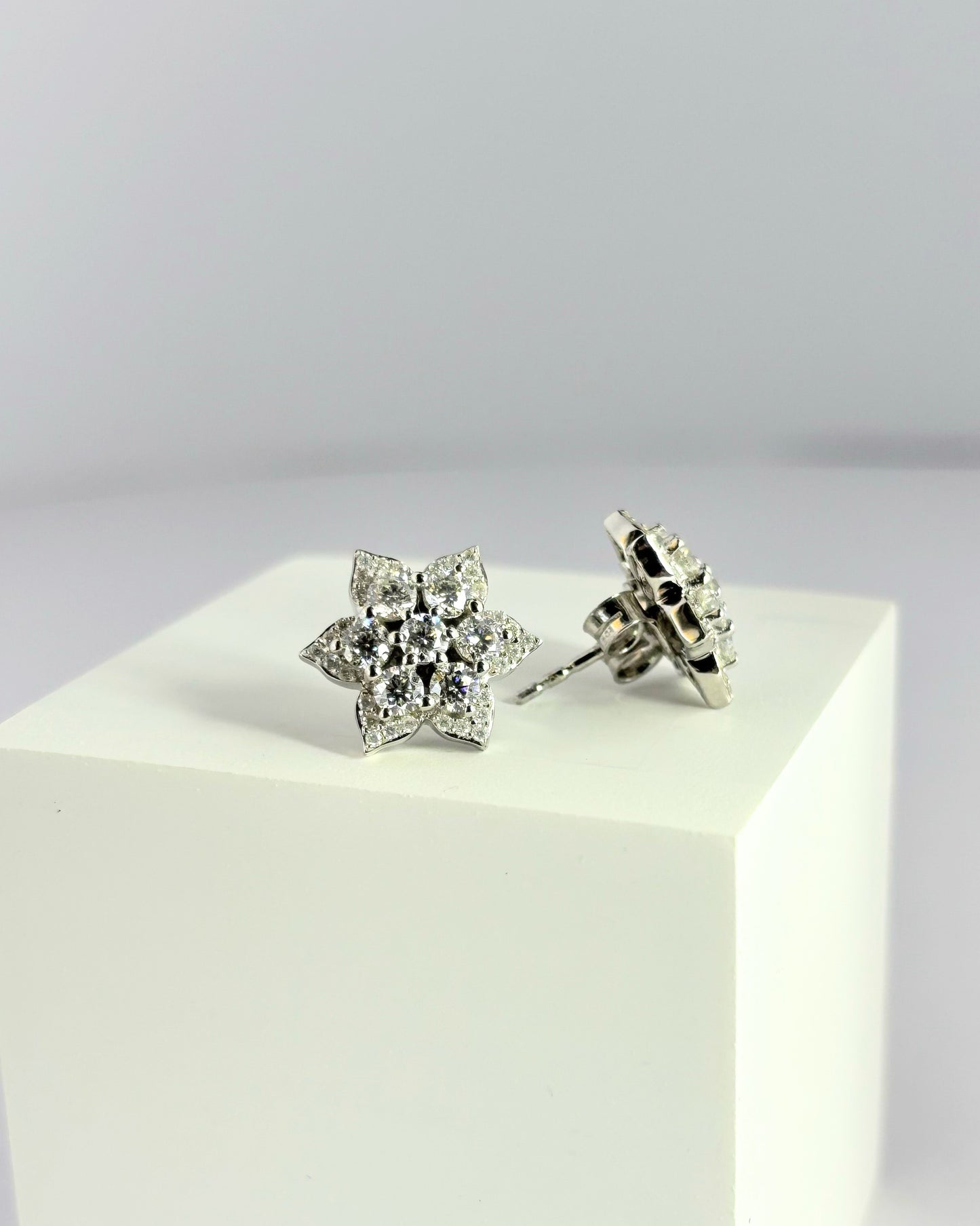 925 Silver Blossom Stud Earrings
