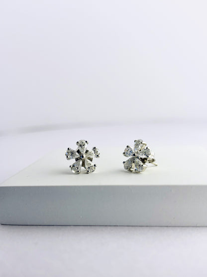 925 Silver flower Stud Earrings