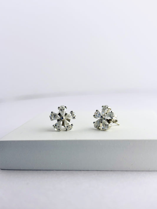 925 Silver flower Stud Earrings