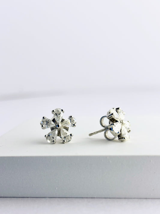 925 Silver flower Stud Earrings