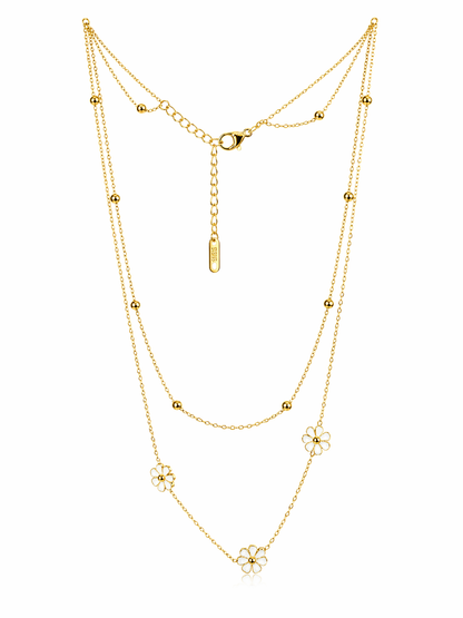 Golden Daisy Layered Necklace