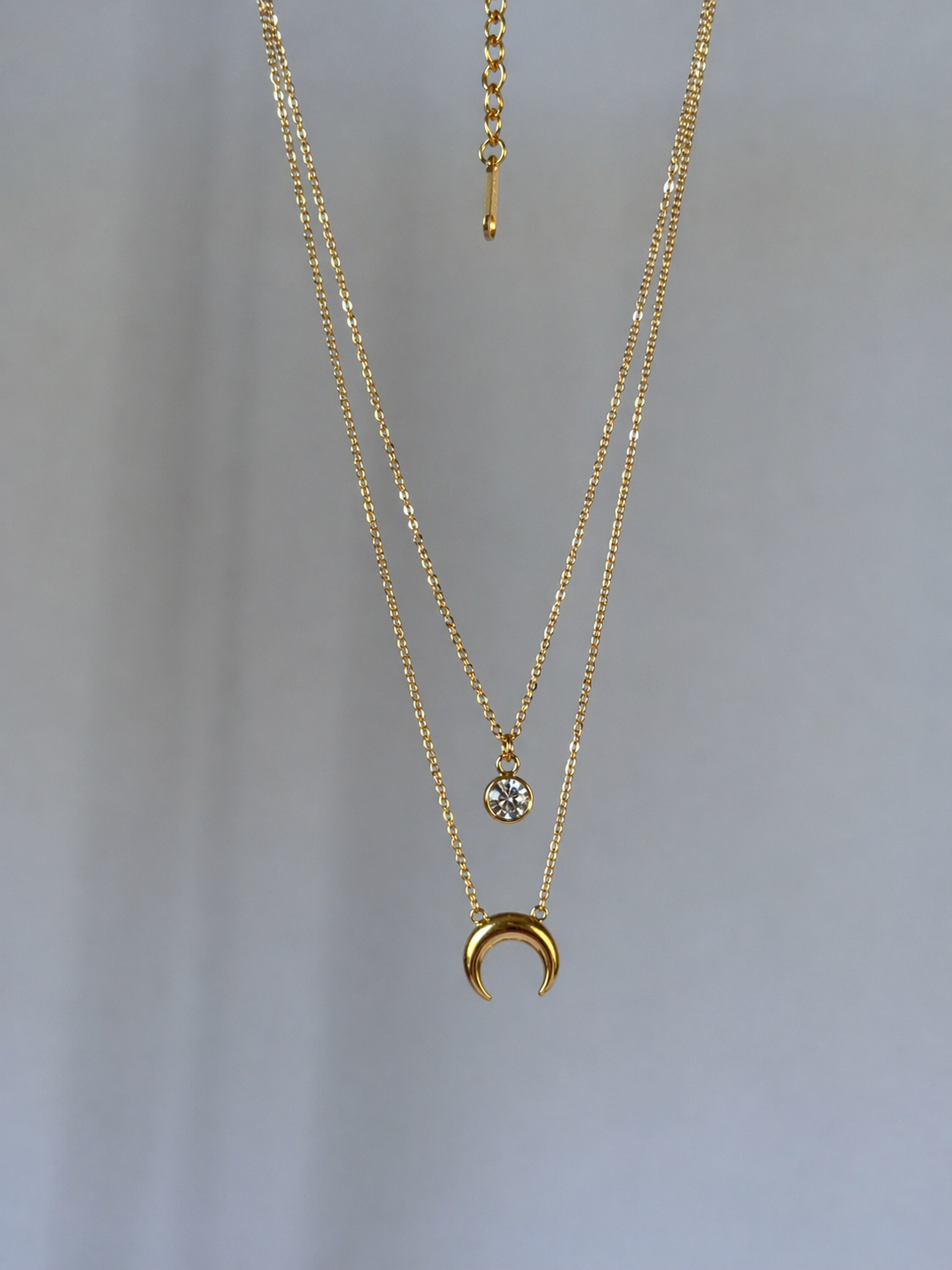 Celestial Moon Layered Necklace