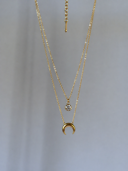 Celestial Moon Layered Necklace