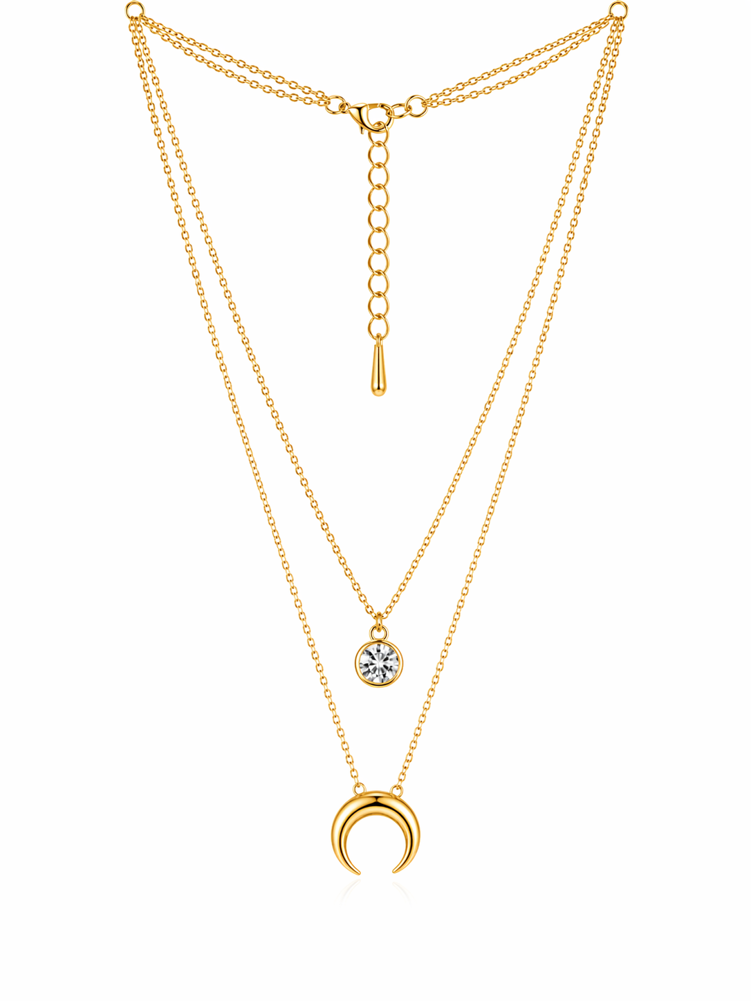 Celestial Moon Layered Necklace