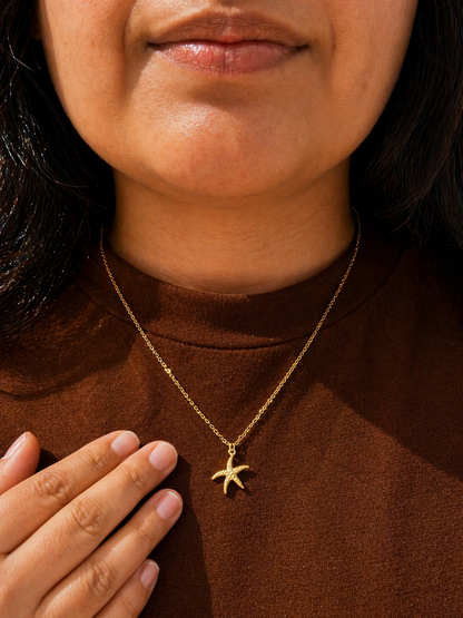 Golden Starfish Necklace