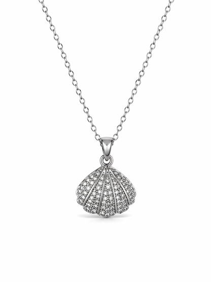 Silver Pearl Shell Necklace
