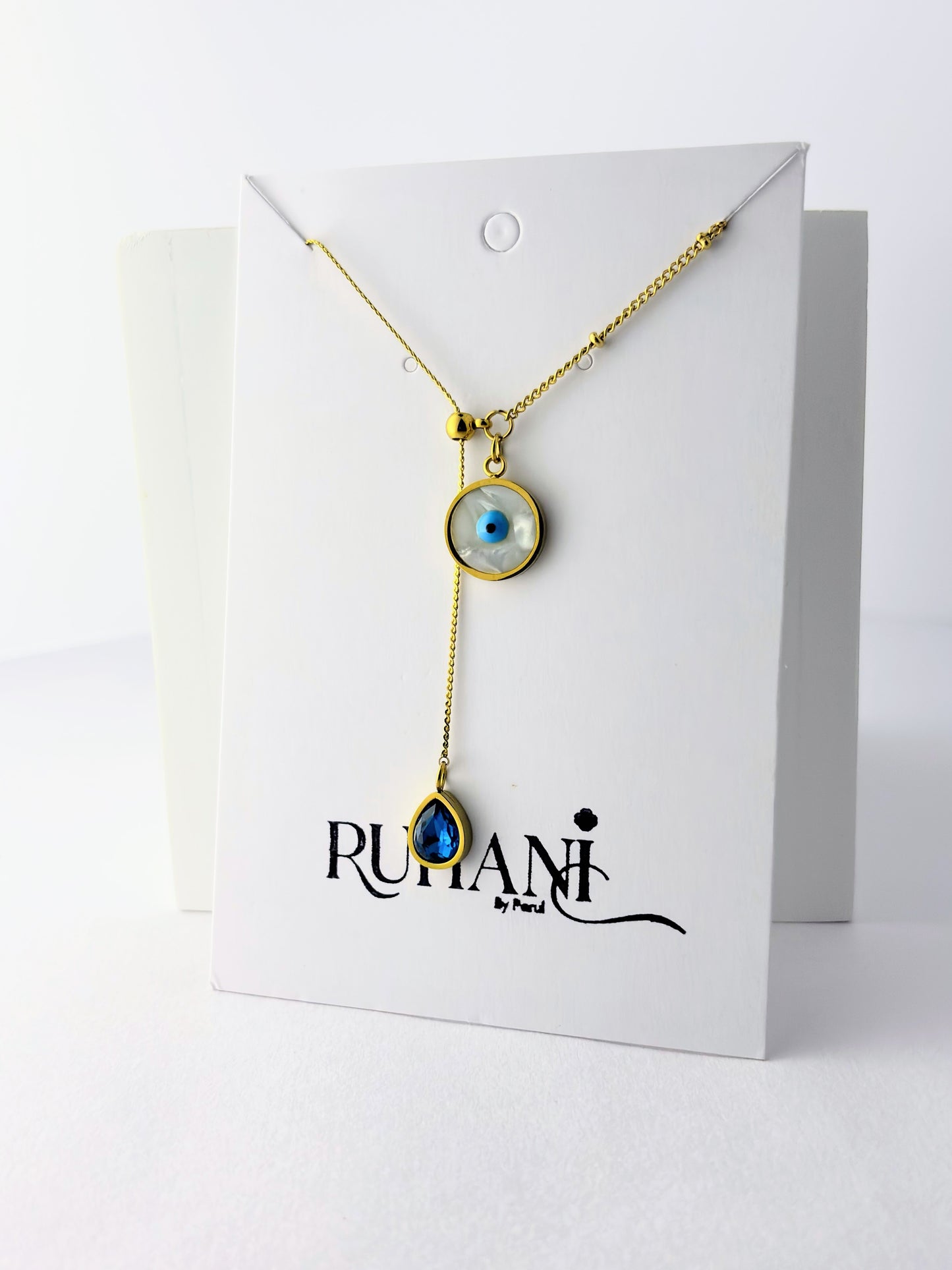 Evil Eye Shield – Stainless Steel Necklace