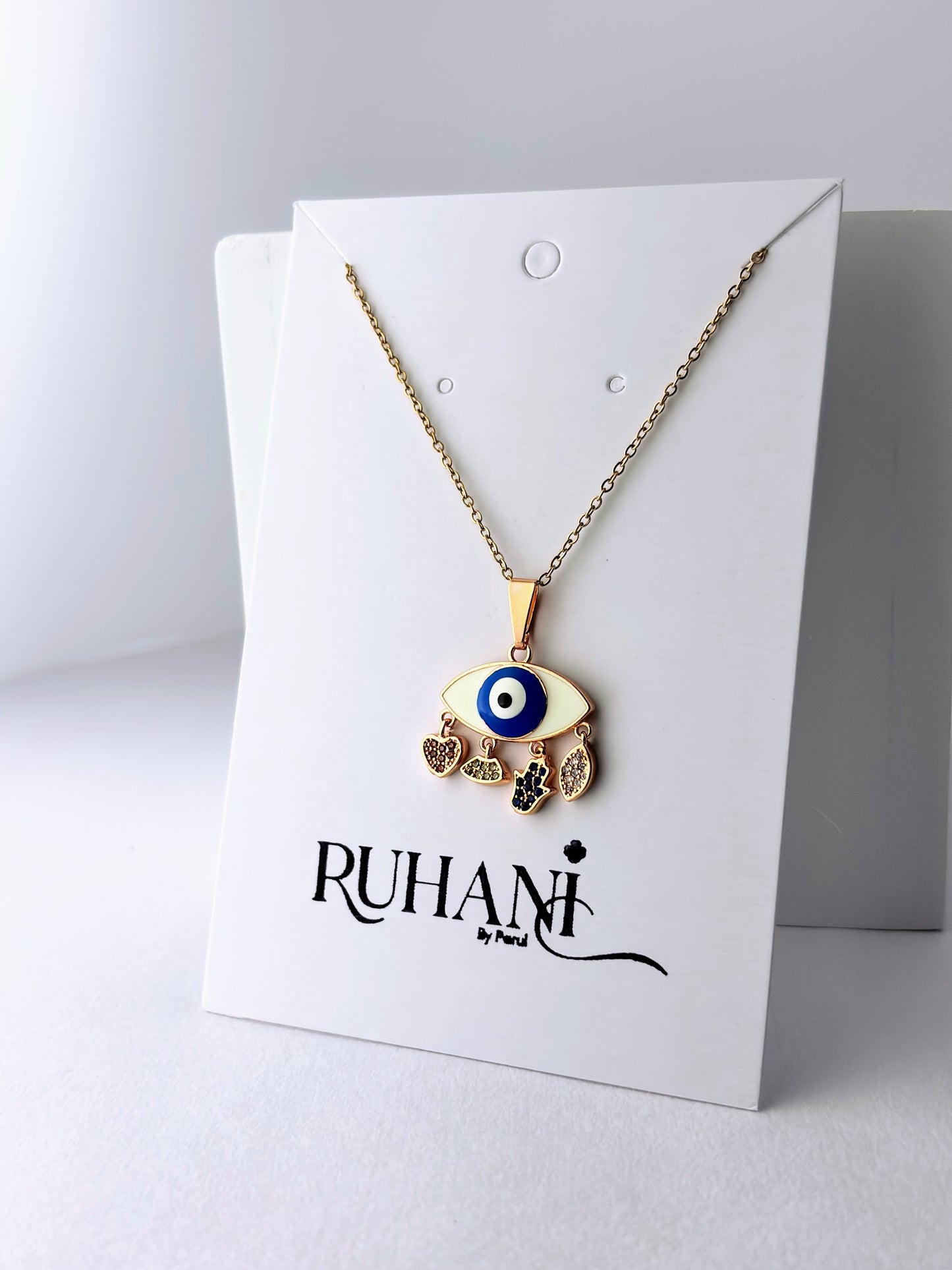 Rose Aura – Evil Eye Pendant Necklace