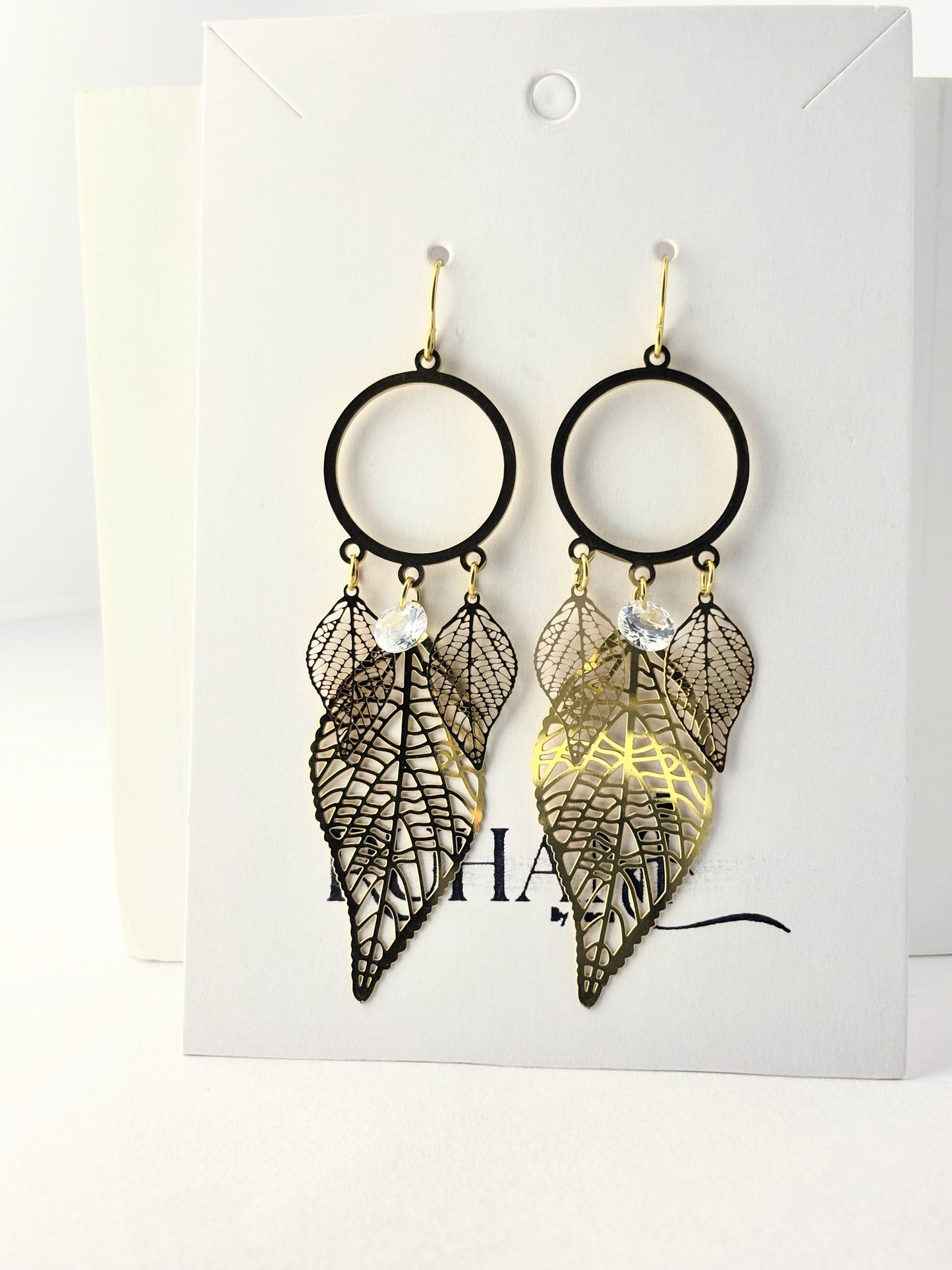 Golden Halo Drop Earrings