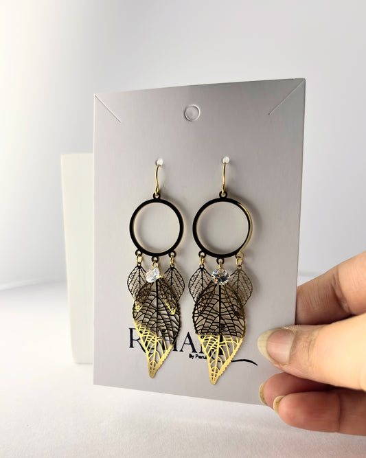 Golden Halo Drop Earrings