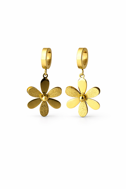 Golden Cluster Blossom Earrings