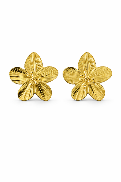 Golden Bloom Stud Earrings