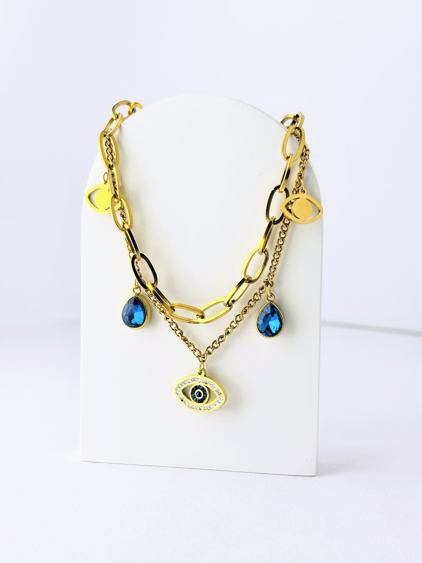 Heart evil eye bracelets