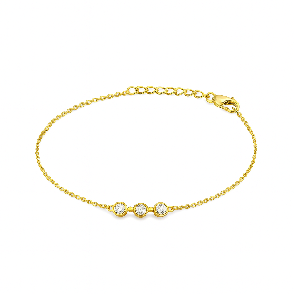 Golden Glow – Moissanite Charm Bracelet