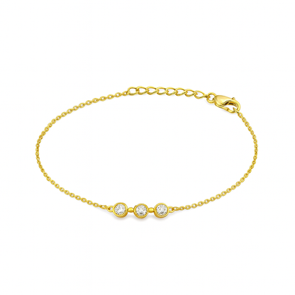 Golden Glow – Moissanite Charm Bracelet