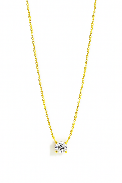 Rose Solitaire – Elegant Moissanite Necklace