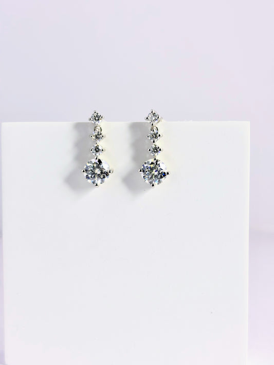 Starlight Drops – Moissanite Earrings