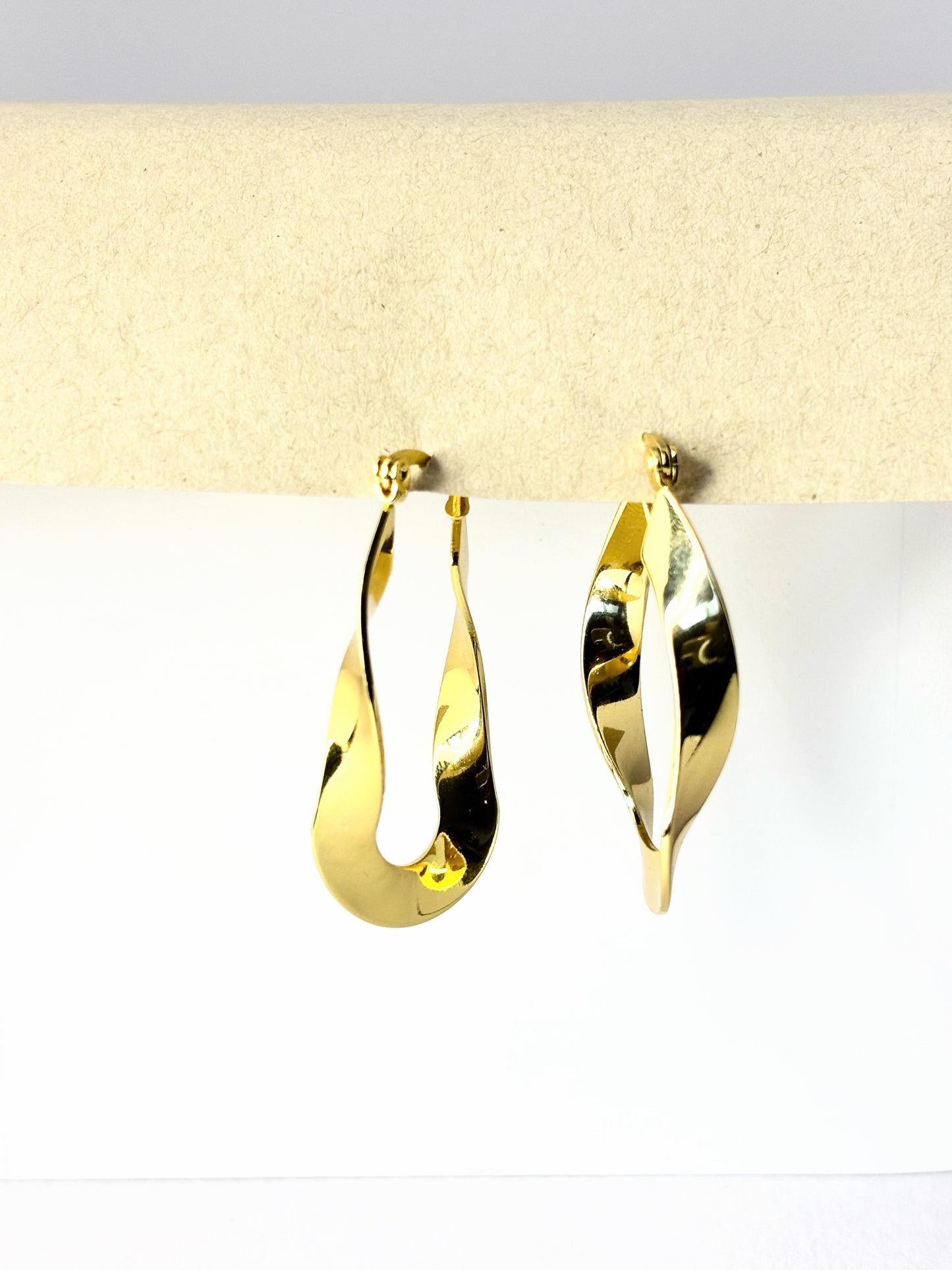 Golden Twist Drop Earrings