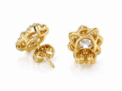 Aurora Blossom Moissanite Studs