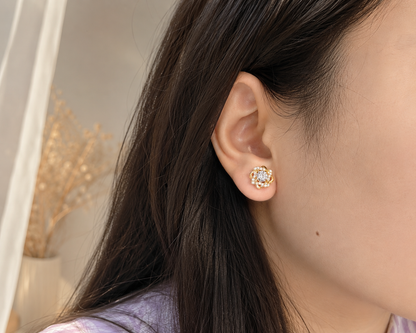 Aurora Blossom Moissanite Studs