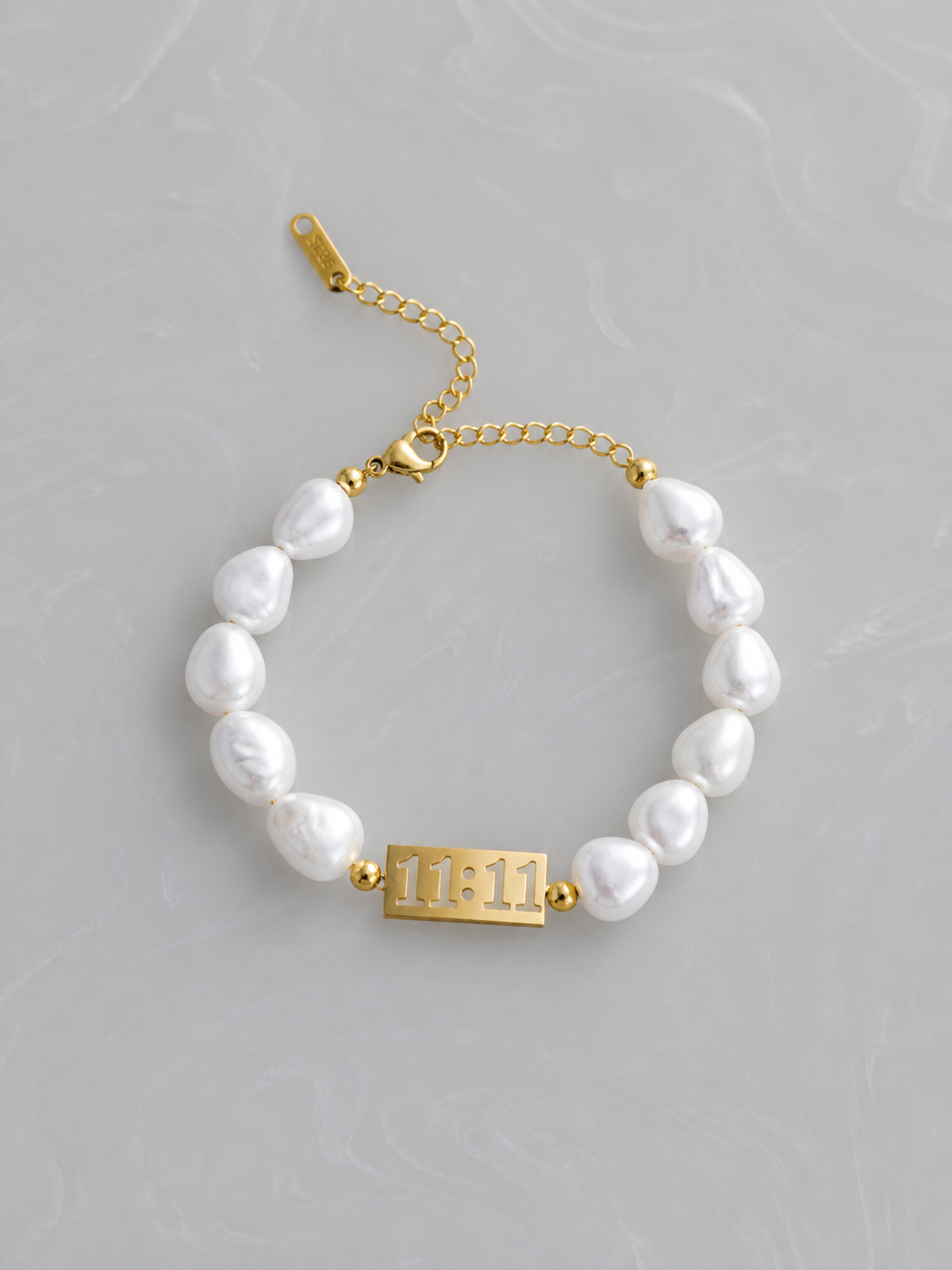 11:11 Pearl Charm Bracelet