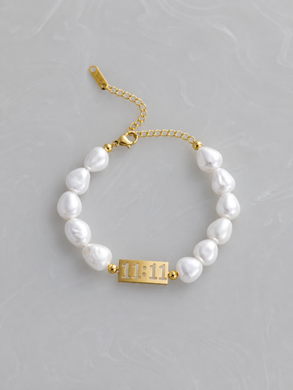 11:11 Pearl Charm Bracelet