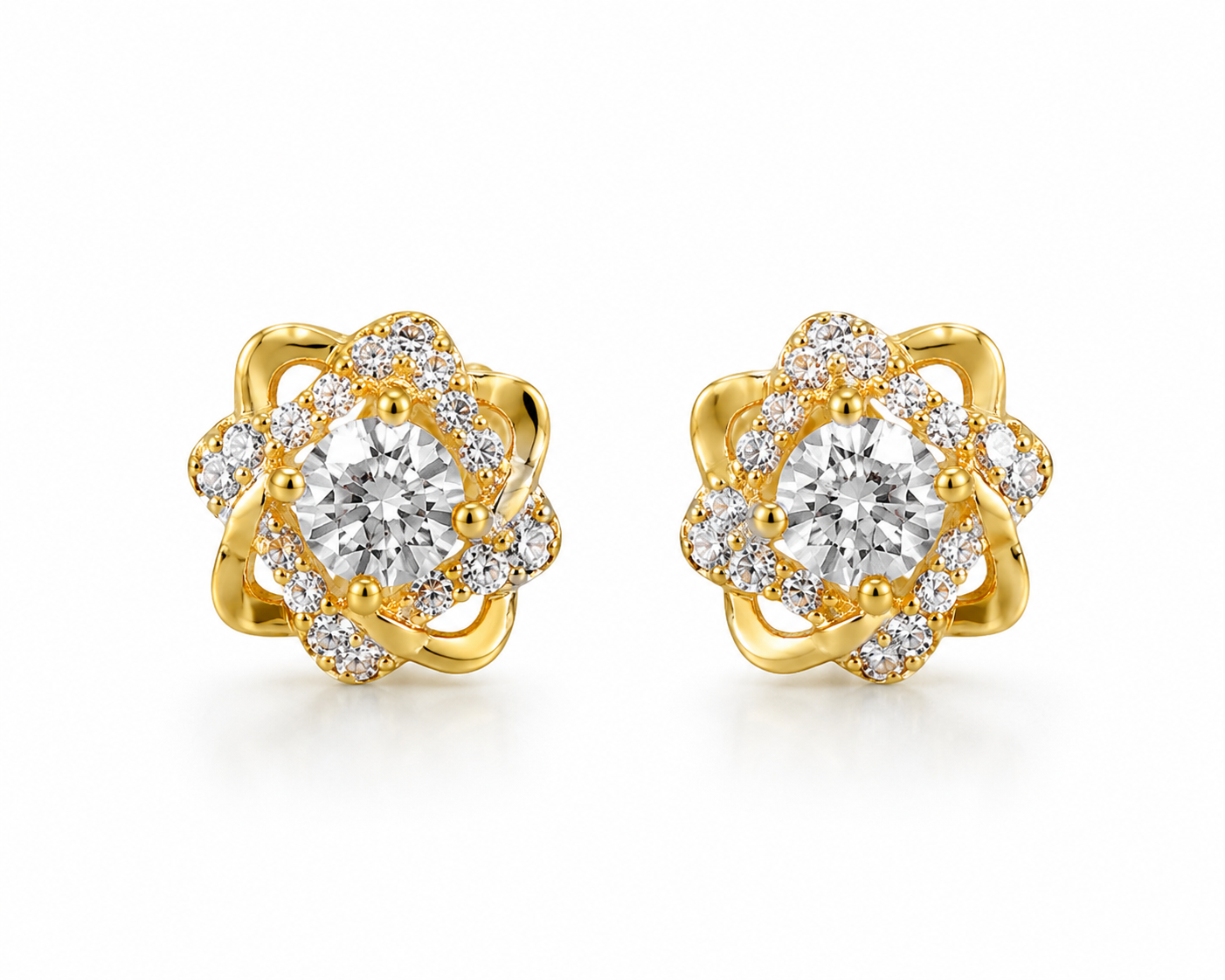 Aurora Blossom Moissanite Studs