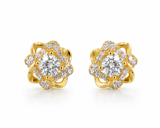 Aurora Blossom Moissanite Studs