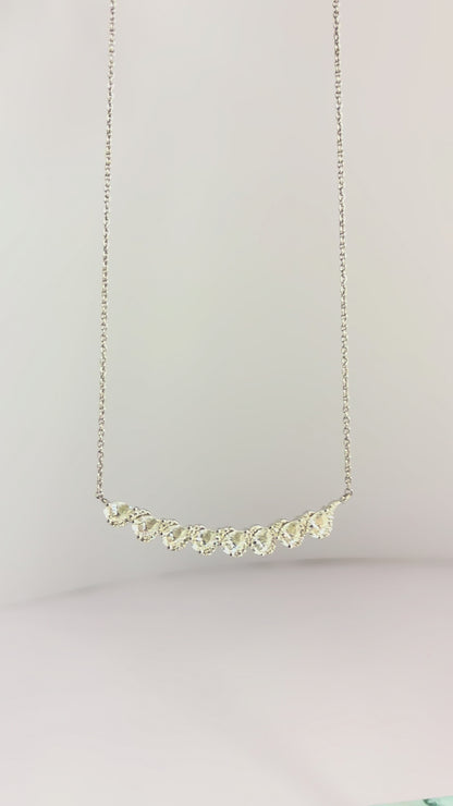 Moonlit Glow – Silver Moissanite Necklace