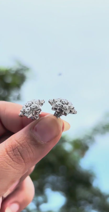 925 Silver Blossom Stud Earrings