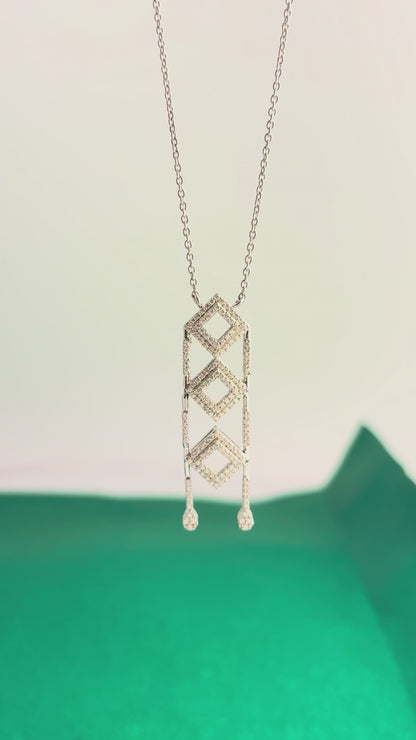 Golden Prism – Geometric Moissanite Necklace
